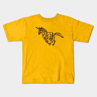 Geometric Low Poly Unicorn Kids T-Shirt